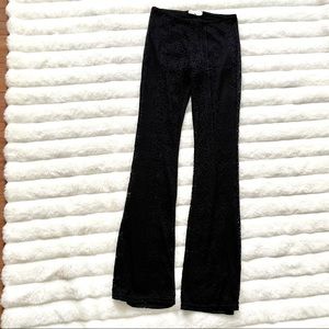 Black Lace Wide Leg Pants